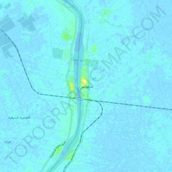 Metoubes topographic map, elevation, terrain