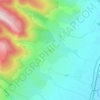 Zălan topographic map, elevation, terrain