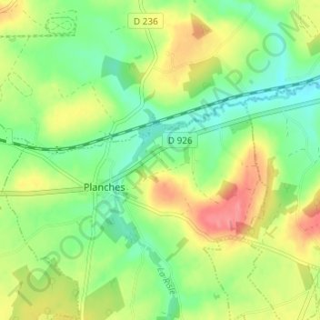 La Haie topographic map, elevation, terrain