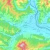Bratunac topographic map, elevation, terrain