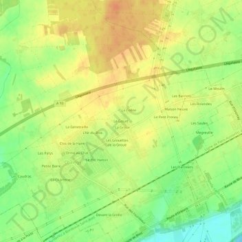 Le Gouet topographic map, elevation, terrain