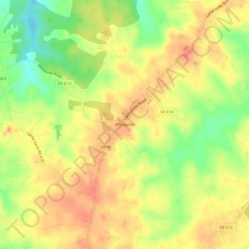 Whiteville topographic map, elevation, terrain