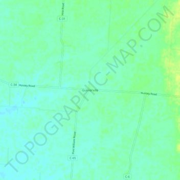 Gunnerville topographic map, elevation, terrain