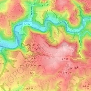 Wolfstall topographic map, elevation, terrain