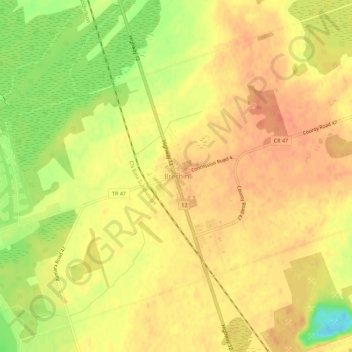 Brechin topographic map, elevation, terrain