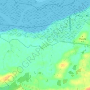 Boustead Hill topographic map, elevation, terrain