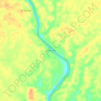 La Fronda topographic map, elevation, terrain