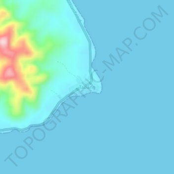 Tabang topographic map, elevation, terrain