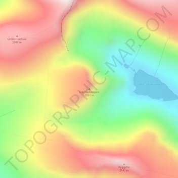 Steinbukampen topographic map, elevation, terrain