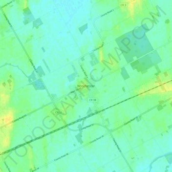 Winchester topographic map, elevation, terrain