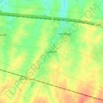 Lamine topographic map, elevation, terrain