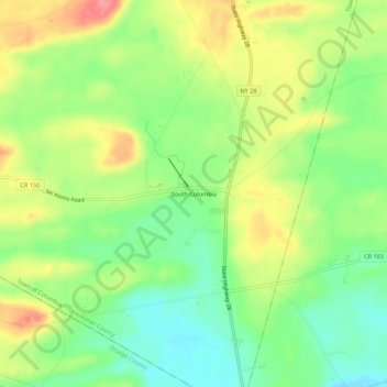 South Columbia topographic map, elevation, terrain
