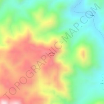 La Tuna topographic map, elevation, terrain