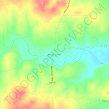 Mount Gainor topographic map, elevation, terrain