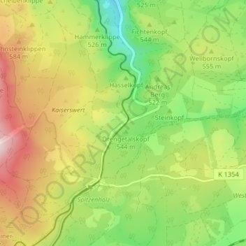 Drei Annen topographic map, elevation, terrain