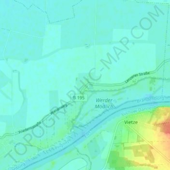 Mödlich topographic map, elevation, terrain