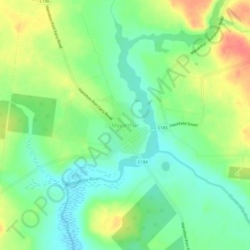 Macarthur topographic map, elevation, terrain