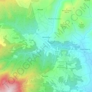 Lama topographic map, elevation, terrain