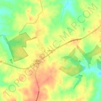 Hillcrest topographic map, elevation, terrain