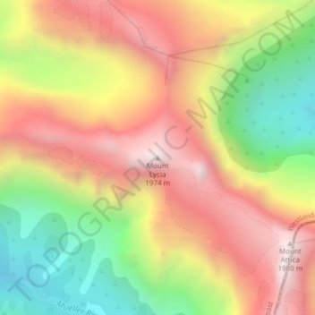 Mount Lycia topographic map, elevation, terrain