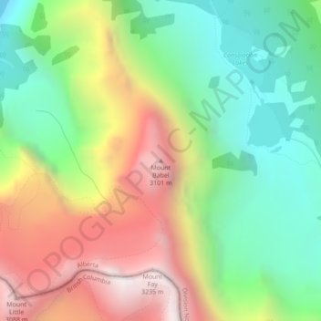 Mount Babel topographic map, elevation, terrain