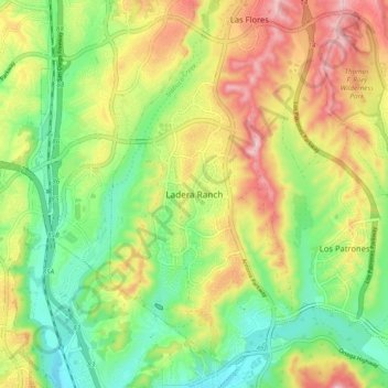 Ladera Ranch topographic map, elevation, terrain