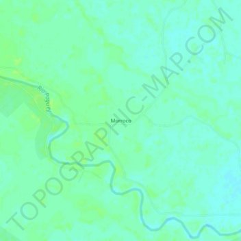 Morroco topographic map, elevation, terrain