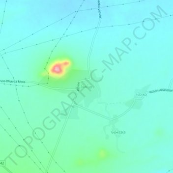 Vithon topographic map, elevation, terrain
