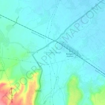 Chowderi Bagh topographic map, elevation, terrain