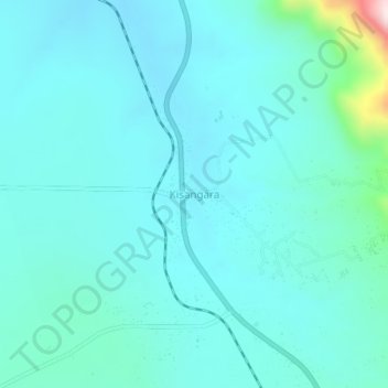 Kisangara topographic map, elevation, terrain