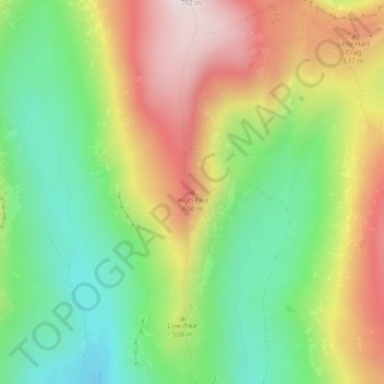 High Pike topographic map, elevation, terrain