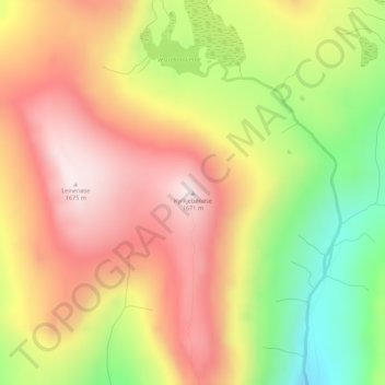 Kyrkjebønøse topographic map, elevation, terrain