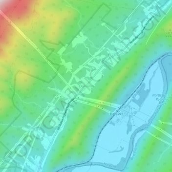 Danville topographic map, elevation, terrain