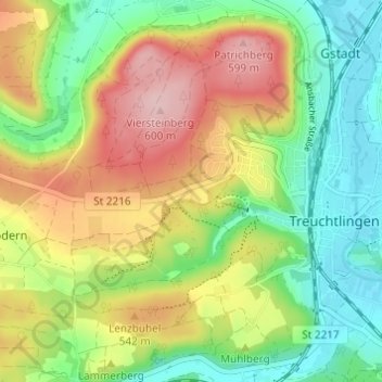 Ziegelhütte topographic map, elevation, terrain