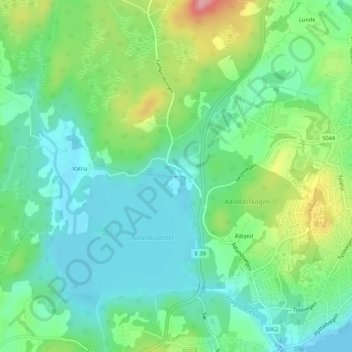 Sageneset topographic map, elevation, terrain