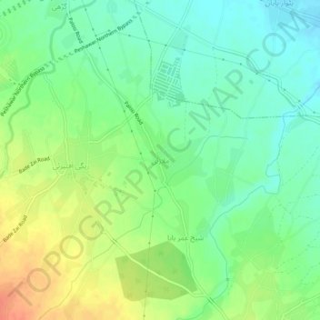 Mullazai topographic map, elevation, terrain