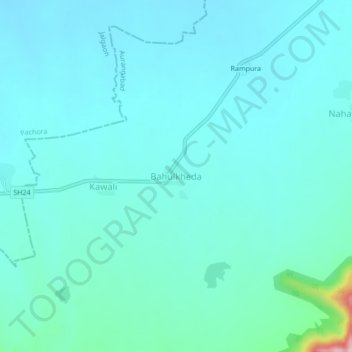 Bahulkheda topographic map, elevation, terrain