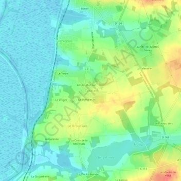 Ceselas topographic map, elevation, terrain