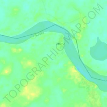 Abuna topographic map, elevation, terrain