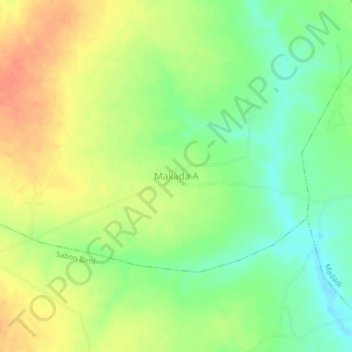 Makada A topographic map, elevation, terrain