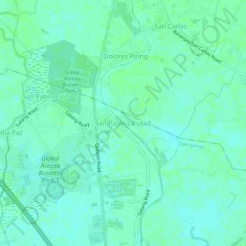 San Pablo Libutad topographic map, elevation, terrain