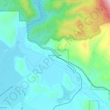 Quincy Junction topographic map, elevation, terrain