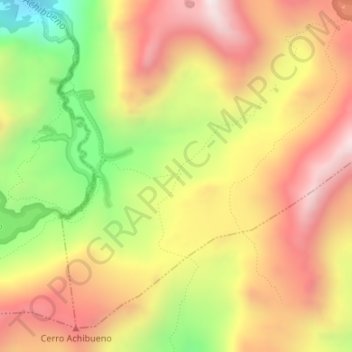 Los Pelambres topographic map, elevation, terrain