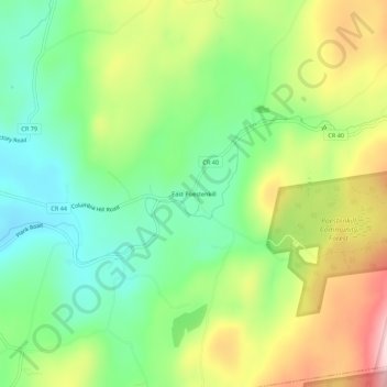 East Poestenkill topographic map, elevation, terrain