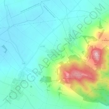 Wollmannsberg topographic map, elevation, terrain