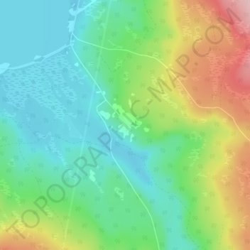Olingdal topographic map, elevation, terrain