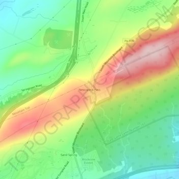 Nescopeck Pass topographic map, elevation, terrain