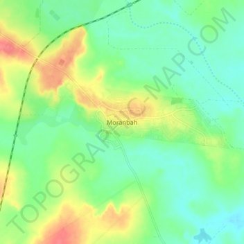 Moranbah topographic map, elevation, terrain