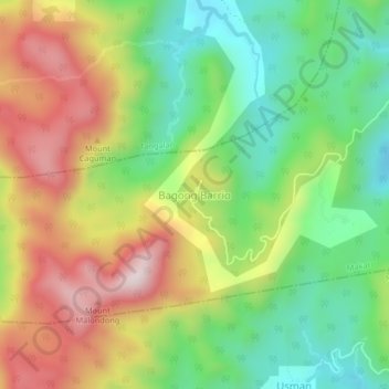 Bagong Barrio topographic map, elevation, terrain