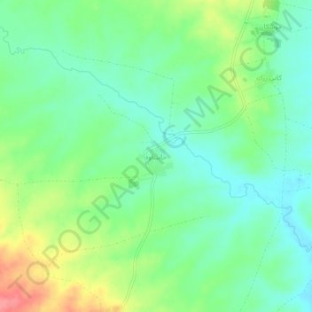 Khati nawa topographic map, elevation, terrain